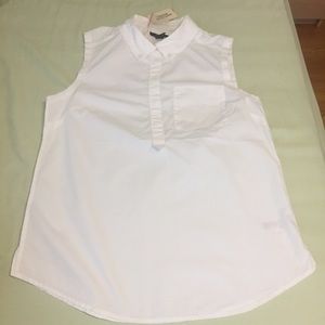 Forever 21 distressed pocket collar shirt